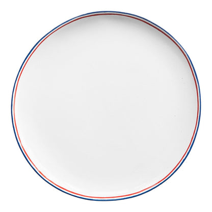 Commune de Paris Tricolore Large Plate, Set of 6 | Astier de Villatte: Exclusive Pre-Order Item - BON TON goods
