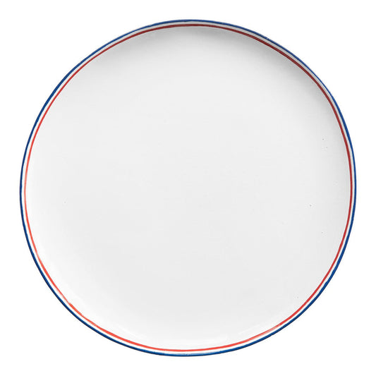 Commune de Paris Tricolore Large Plate, Set of 6 | Astier de Villatte: Exclusive Pre-Order Item - Bon Ton goods