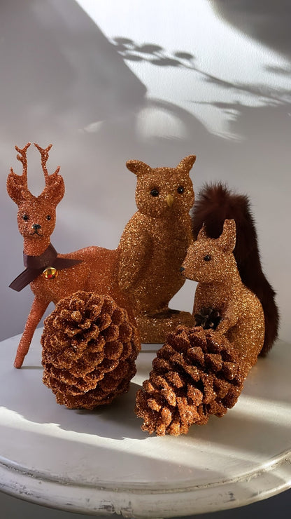 Copper Glitter Pinecone - Bon Ton goods