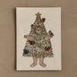 Christmas Tree Bear embroidered card by Coral & Tusk