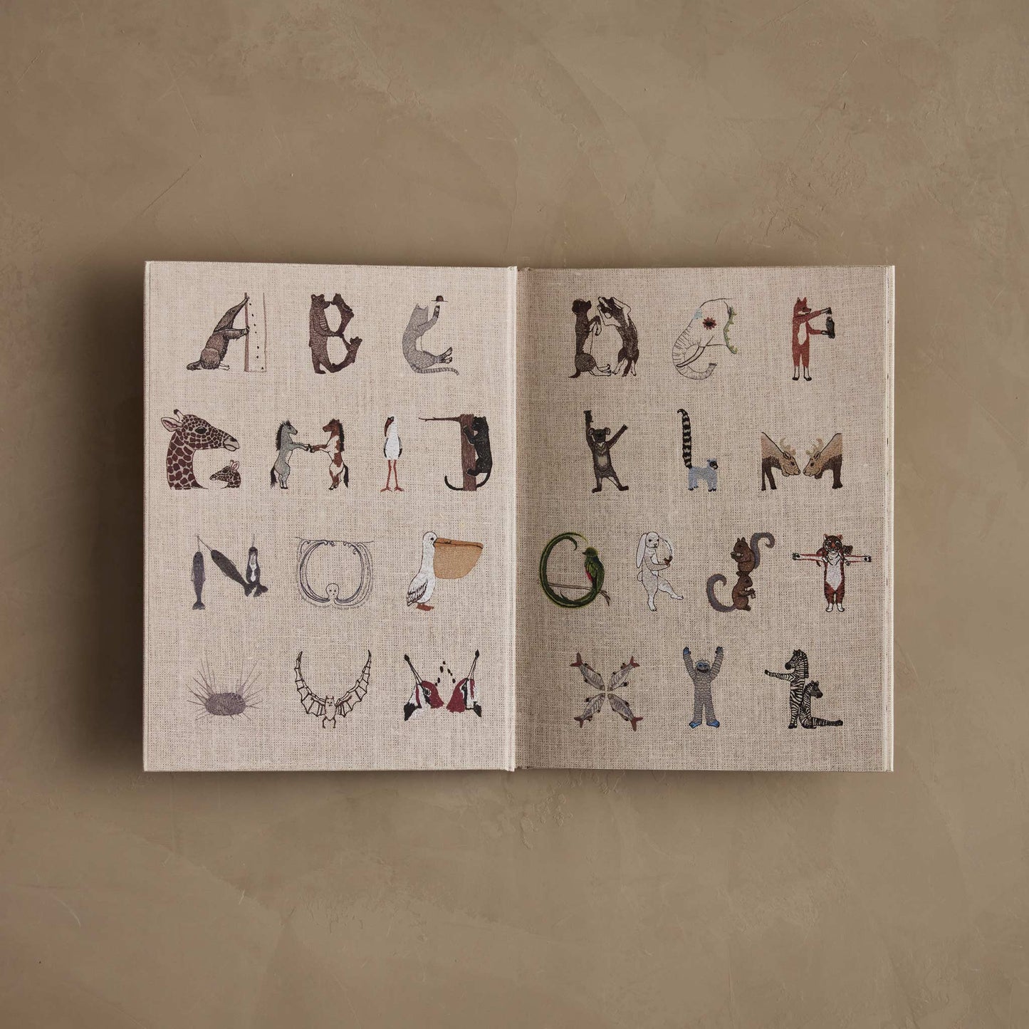 Inside spread of Coral & Tusk ABC book