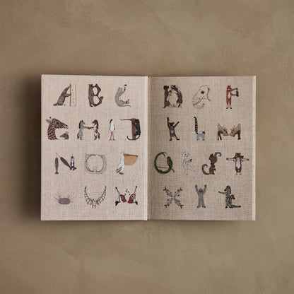 Inside spread of Coral & Tusk ABC book