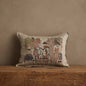 Coral & Tusk Storytime Pillow embroidered on natural linen