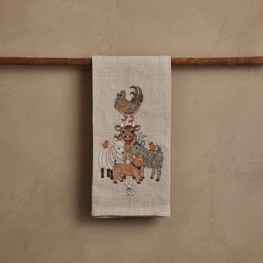 Barnyard Friends Tea Towel by Coral & Tusk, product view