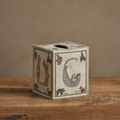 ABC Tissue Box Cover third embroidered side