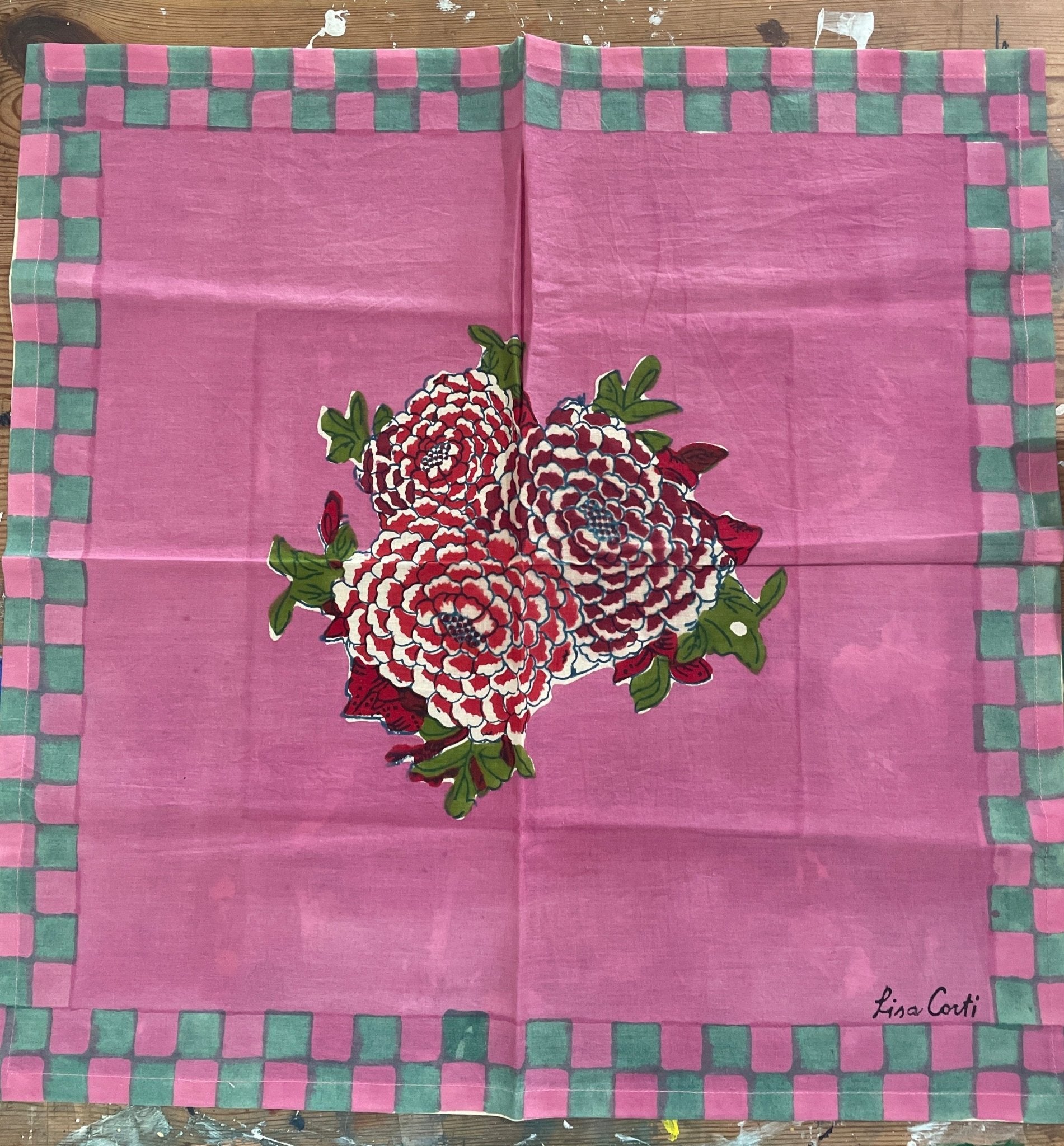 Corolla Frida Purple Napkins | Lisa Corti - Bon Ton goods