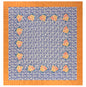 Arabesque Corolla Blue Natural Cotton Cloth 220 x 270 | Lisa Corti