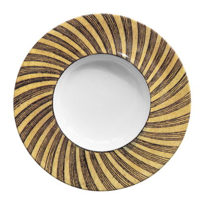John Derian Wide Rim ABC Spiral Dessert Plate, set of 6 by Astier de Villatte, official product view
