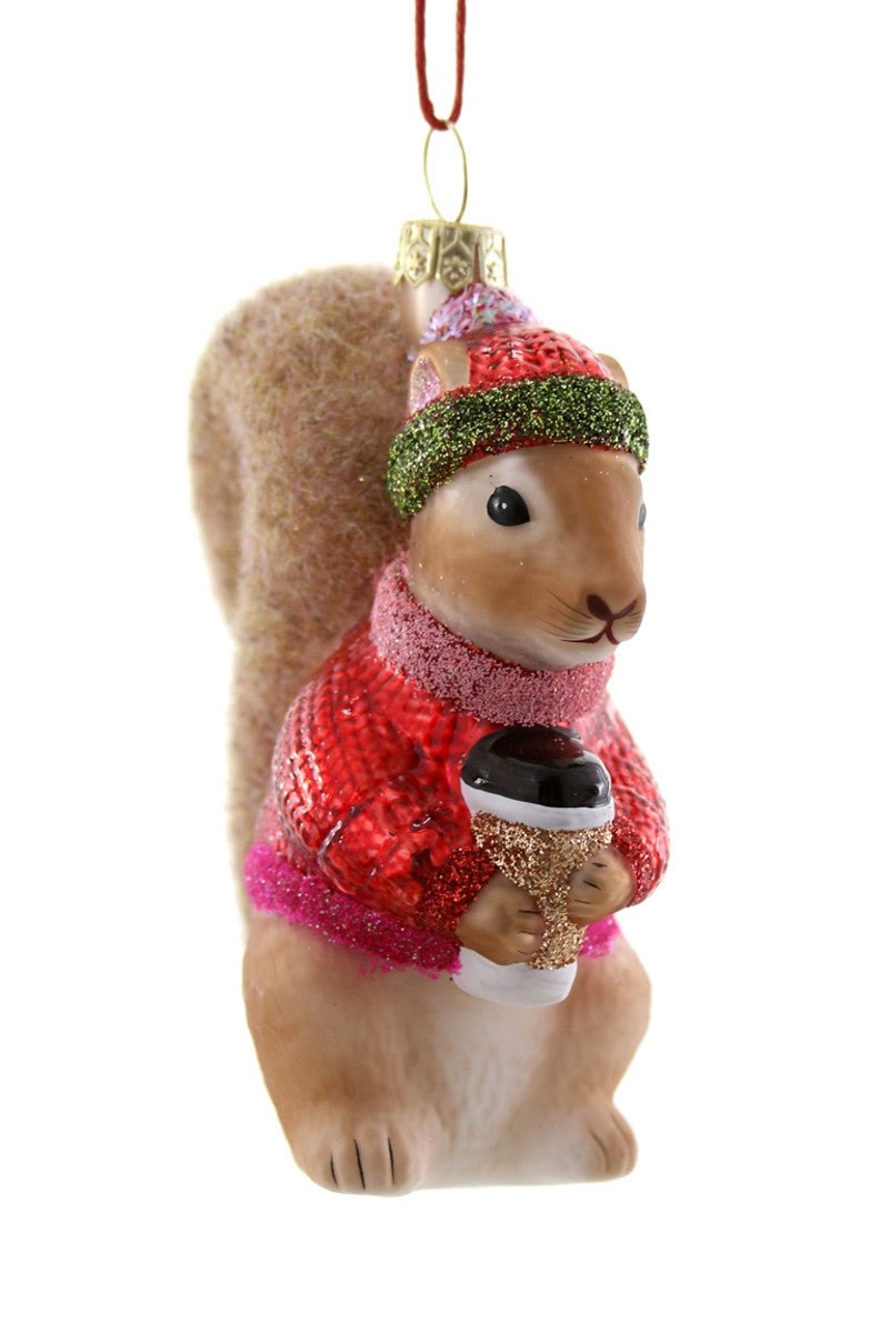 Cozy Squirrel - Red Christmas Ornament - Bon Ton goods