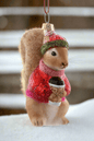 Cozy Squirrel - Red Christmas Ornament - Bon Ton goods