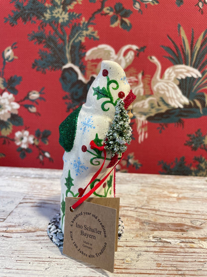 Cream Coat Santa Holding Tree | Ino Schaller - Bon Ton goods