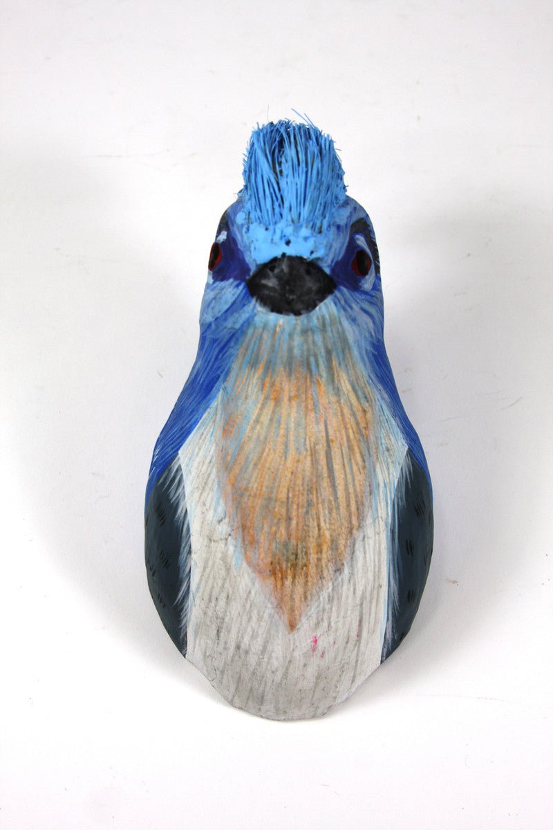 Crested Bird Trophy - Blue - Bon Ton goods
