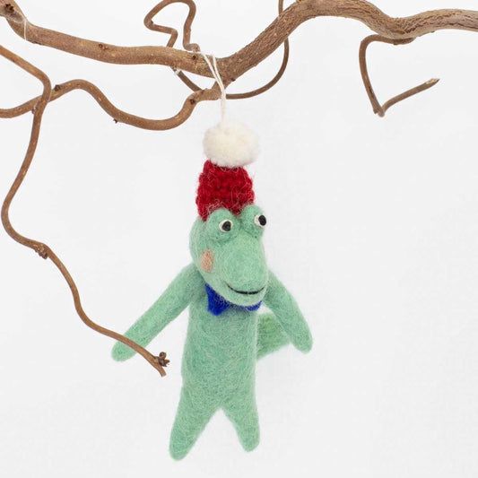 Crocodile with Cap | Christmas Ornament - Bon Ton goods