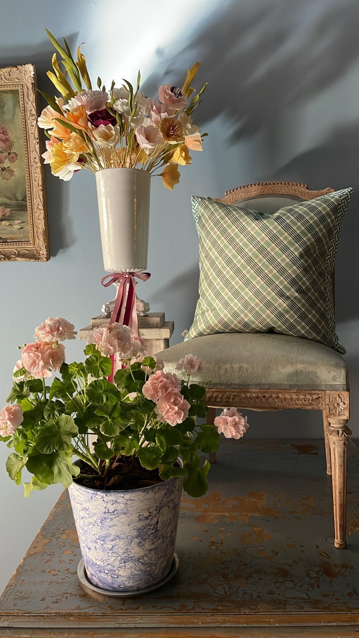 Crown Lily Canvas Cushion | John Derian - Bon Ton goods
