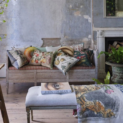 Crown Lily Canvas Cushion | John Derian - Bon Ton goods