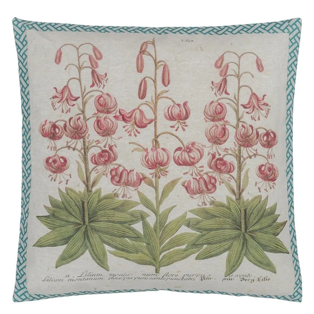 Crown Lily Canvas Cushion | John Derian - Bon Ton goods