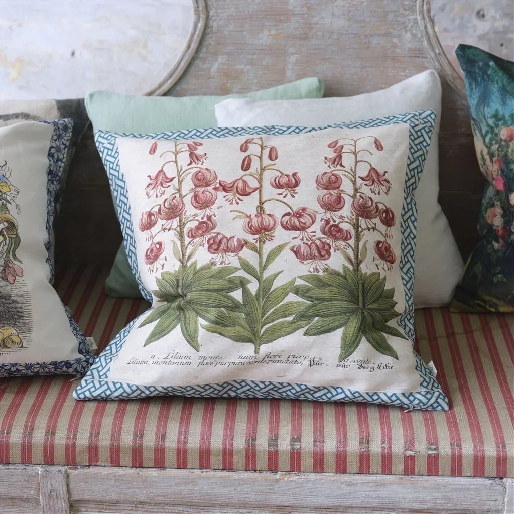 Crown Lily Canvas Cushion | John Derian - Bon Ton goods