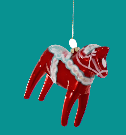 Dala Hest - Red | Christmas Ornament - Bon Ton goods