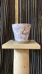 Dark Blue Bendtsen Pot Marbleized | Handmade Erik Bendtsen Ceramics - Bon Ton goods