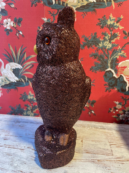 Dark Brown Owl Glitter | Ino Schaller - Bon Ton goods