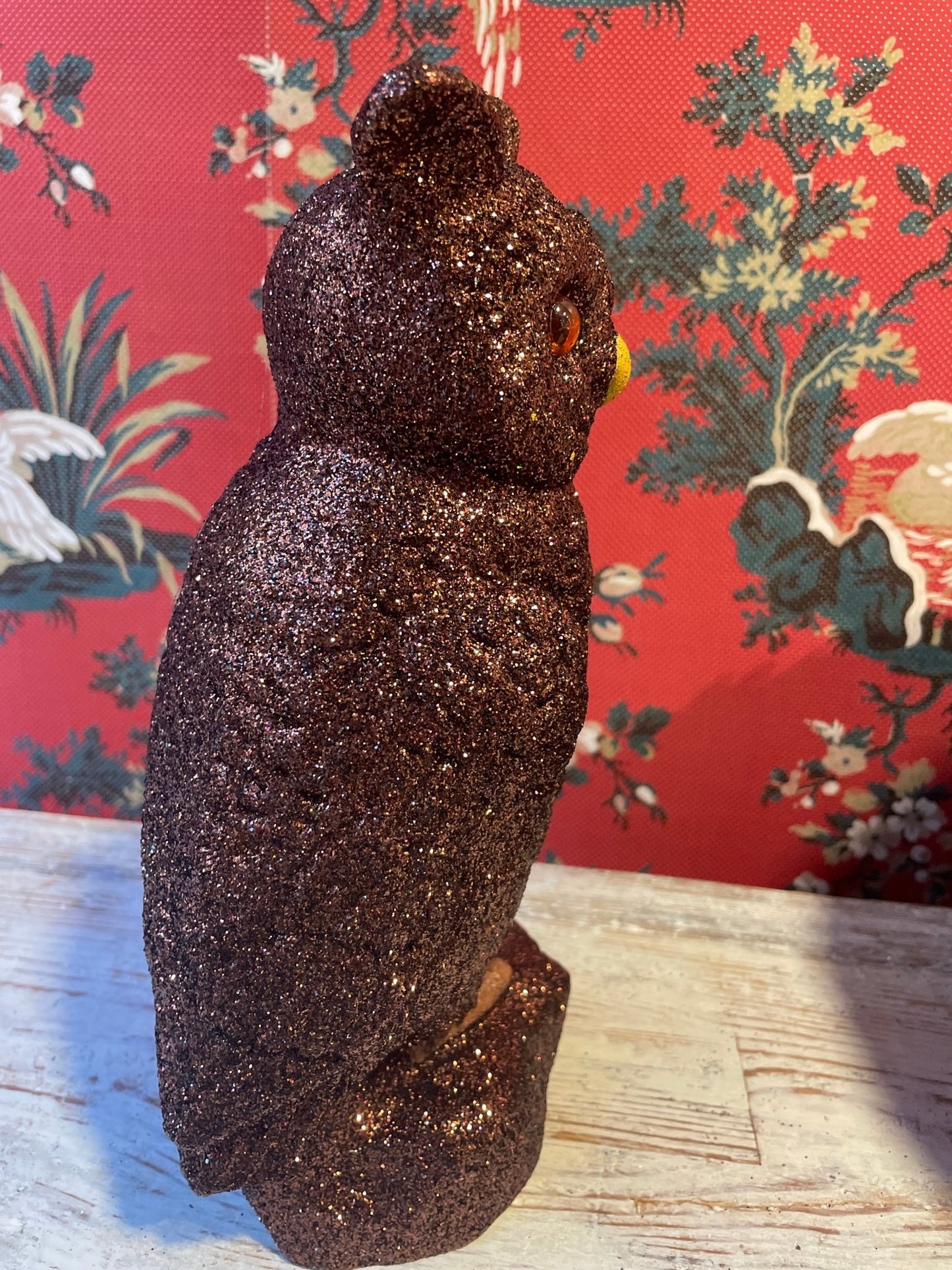 Dark Brown Owl Glitter | Ino Schaller - Bon Ton goods