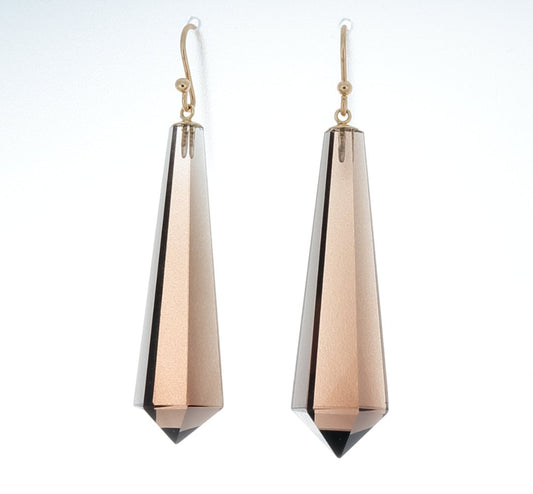 Dark Brown Quartz Chandelier Earrings | Mikkel Brøgger - Bon Ton goods