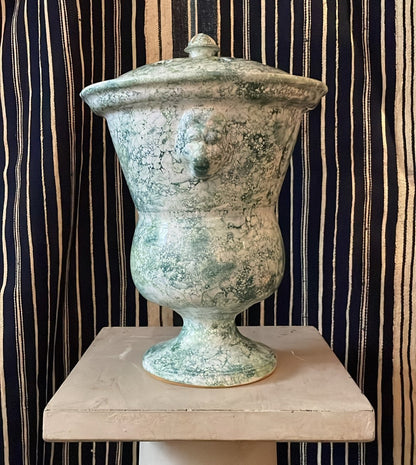 Dark Green Marbleized Bouquetière - Tulipiere Lion Tulip Vase – Large | Handmade Erik Bendtsen Ceramics - Bon Ton goods