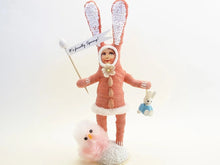 Load image into Gallery viewer, Dark Pink Bunny Child Figure - Vintage by Crystal - Bon Ton goods
