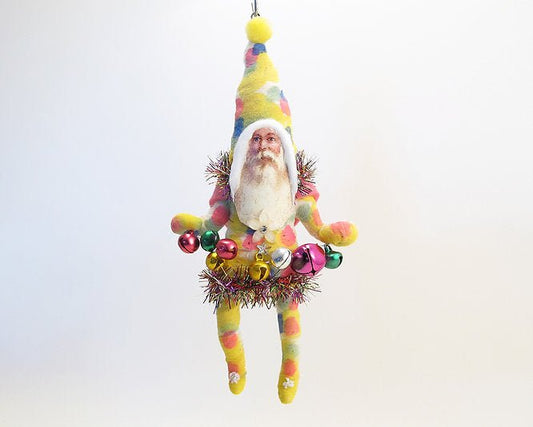 Decorating Tie Dye Santa Ornament | Vintage by Crystal Spun Cotton Ornament - Bon Ton goods