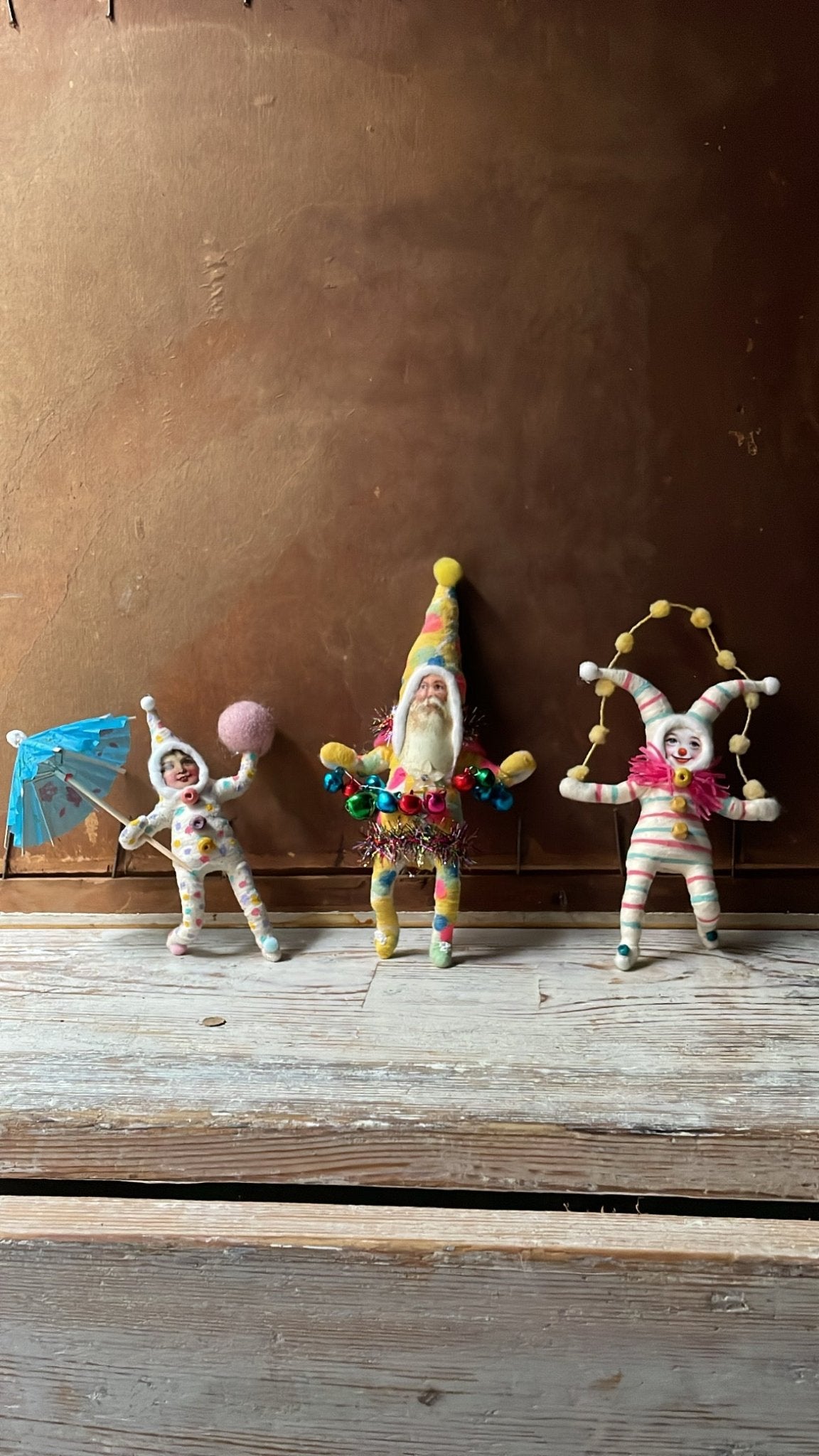 Decorating Tie Dye Santa Ornament | Vintage by Crystal Spun Cotton Ornament - Bon Ton goods