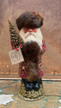 Deep Red Beaded with Gold Trim Fur Hat & Muff | Ino Schaller - Bon Ton goods