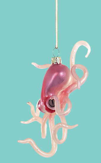Deep Sea Octopus - Pink | Christmas Ornament - Bon Ton goods