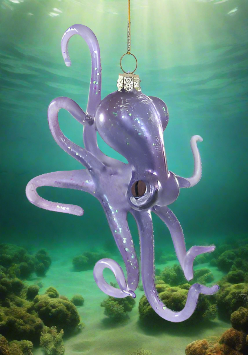 Deep Sea Octopus - Purple | Christmas Ornament - Bon Ton goods