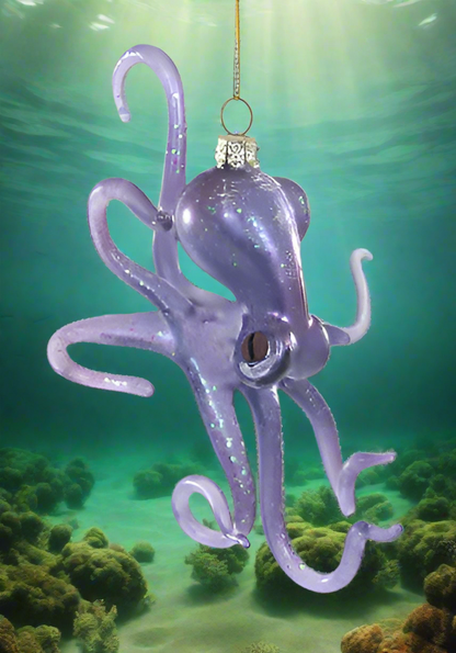 Deep Sea Octopus - Purple | Christmas Ornament - Bon Ton goods
