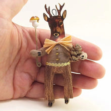 Load image into Gallery viewer, Deer Boy Ornament - Vintage Inspired Spun Cotton - Bon Ton goods
