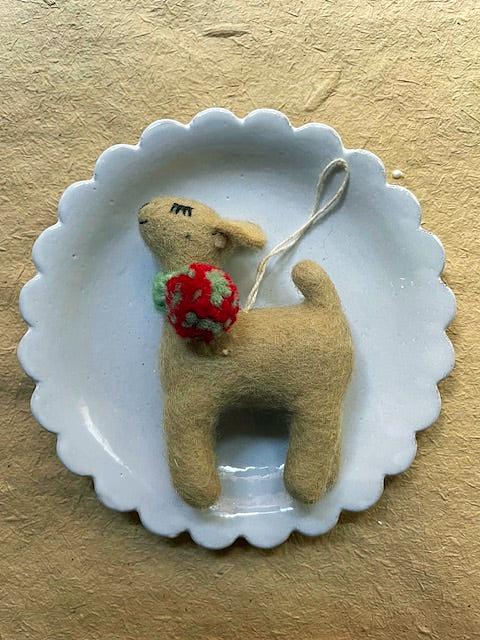 Deer with Pompom - Christmas ornament | Christmas Ornament - Bon Ton goods