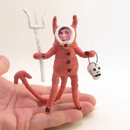 Devil Child Figure - Vintage Inspired Spun Cotton | Vintage by Crystal Spun Cotton Ornament - Bon Ton goods