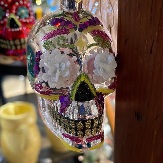 DIA DE LOS MUERTOS SKULL - Pink | Christmas Ornament - Bon Ton goods