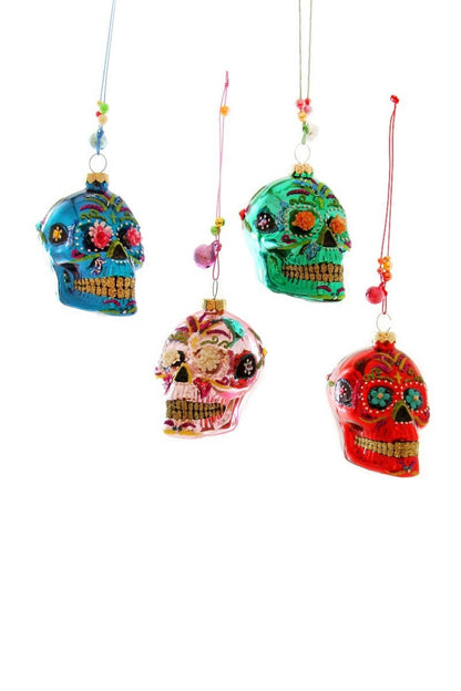 DIA DE LOS MUERTOS SKULL - Pink | Christmas Ornament - Bon Ton goods
