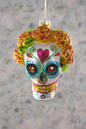 Dia de Los Muertos Skull with Marigolds | Christmas Ornament - Bon Ton goods