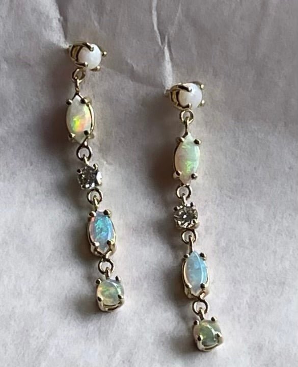 Diamond and Opal Earrings | Mikkel Brøgger - Bon Ton goods