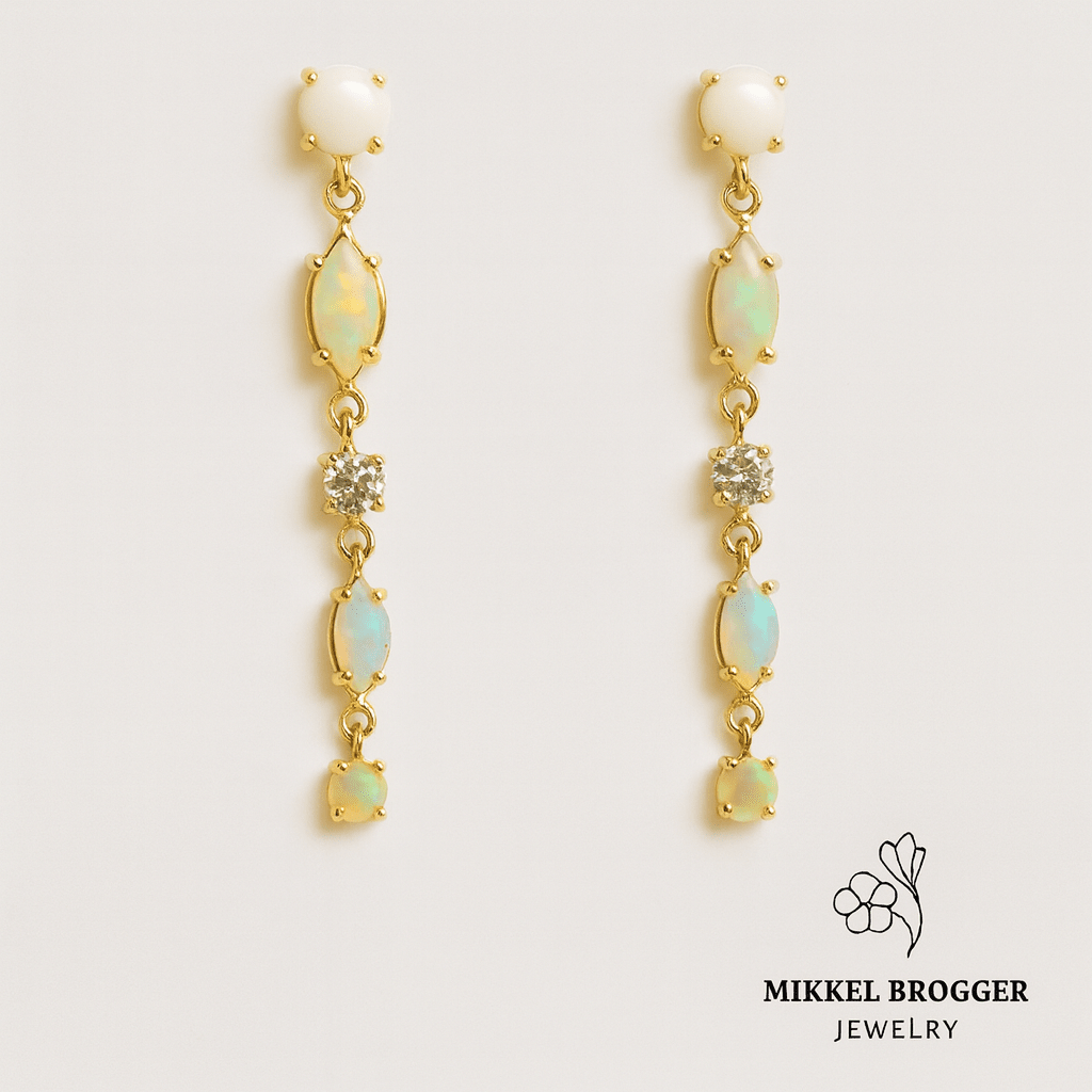 Diamond and Opal Earrings | Mikkel Brøgger - Bon Ton goods