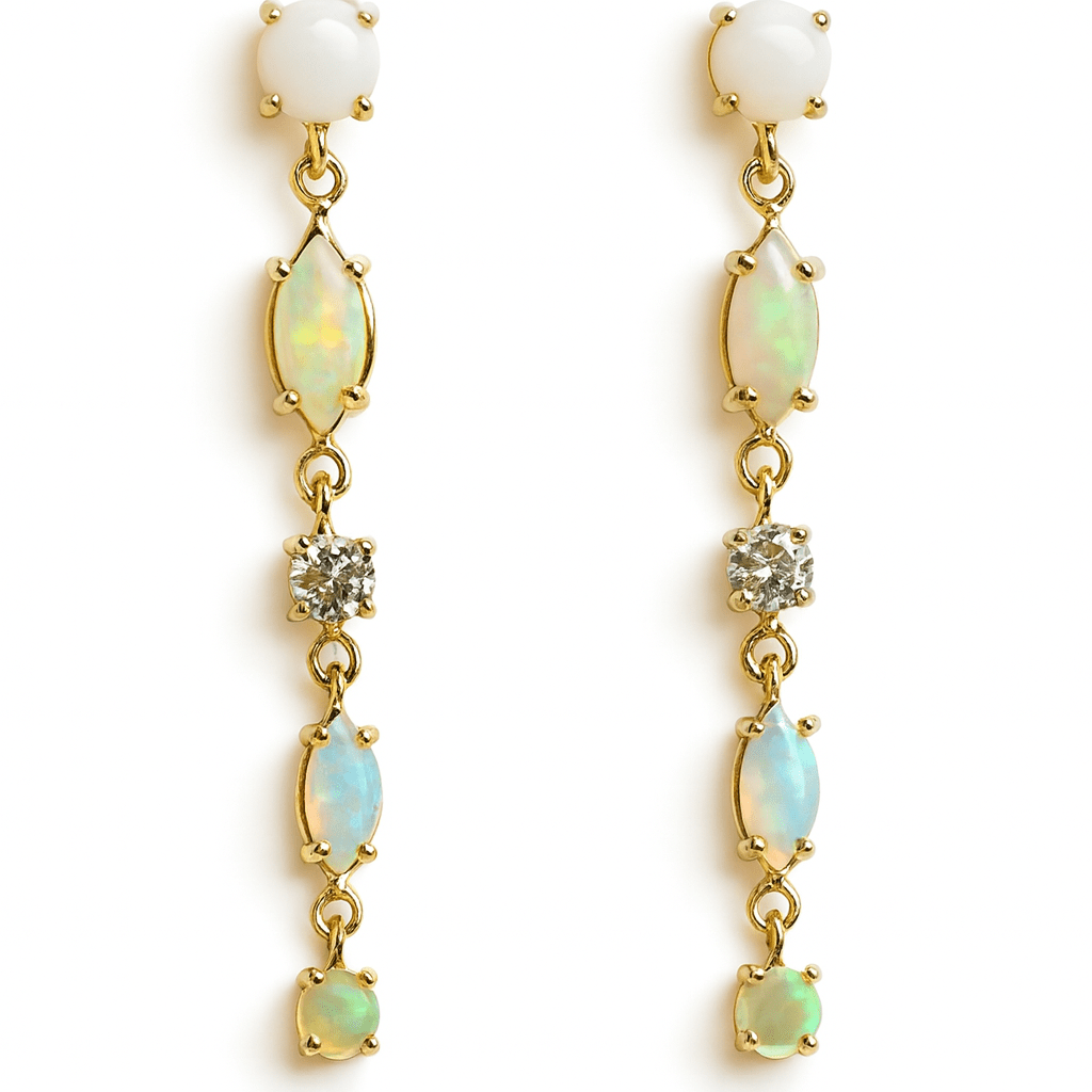 Diamond and Opal Earrings | Mikkel Brøgger - Bon Ton goods