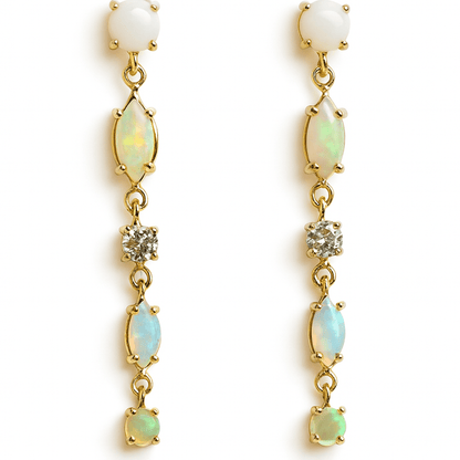 Diamond and Opal Earrings | Mikkel Brøgger - Bon Ton goods
