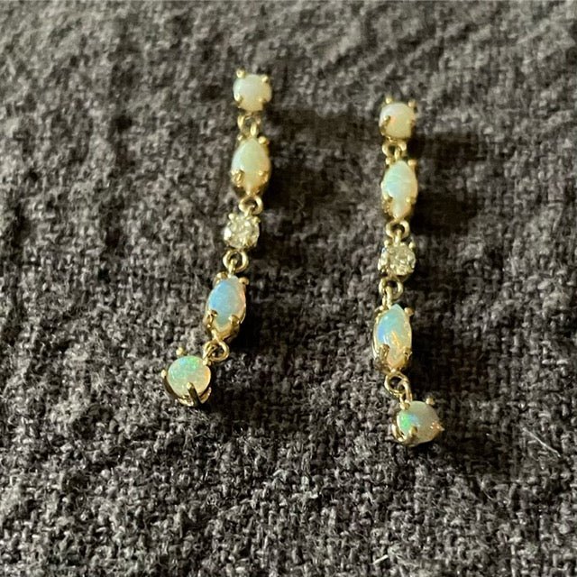 Diamond and Opal Earrings | Mikkel Brøgger - Bon Ton goods