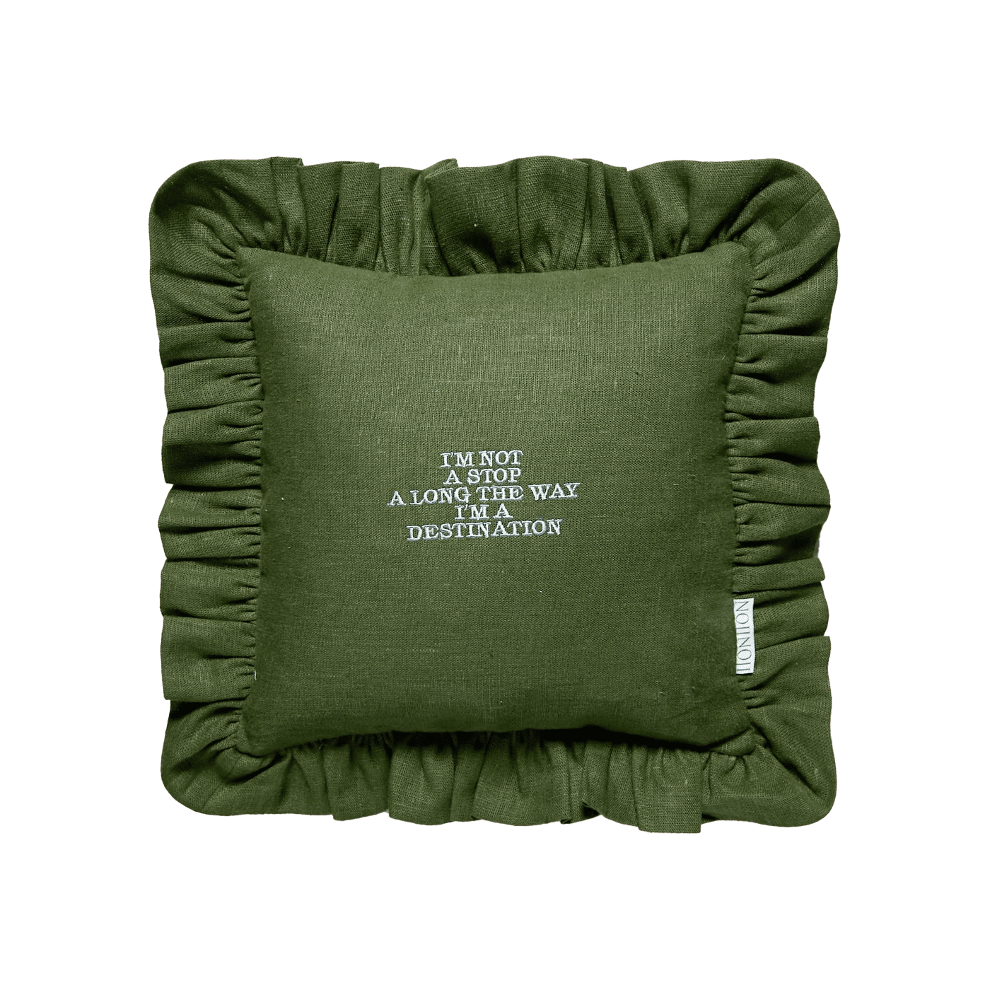 Diana Frill Cushion (Dark Green) - Bon Ton goods