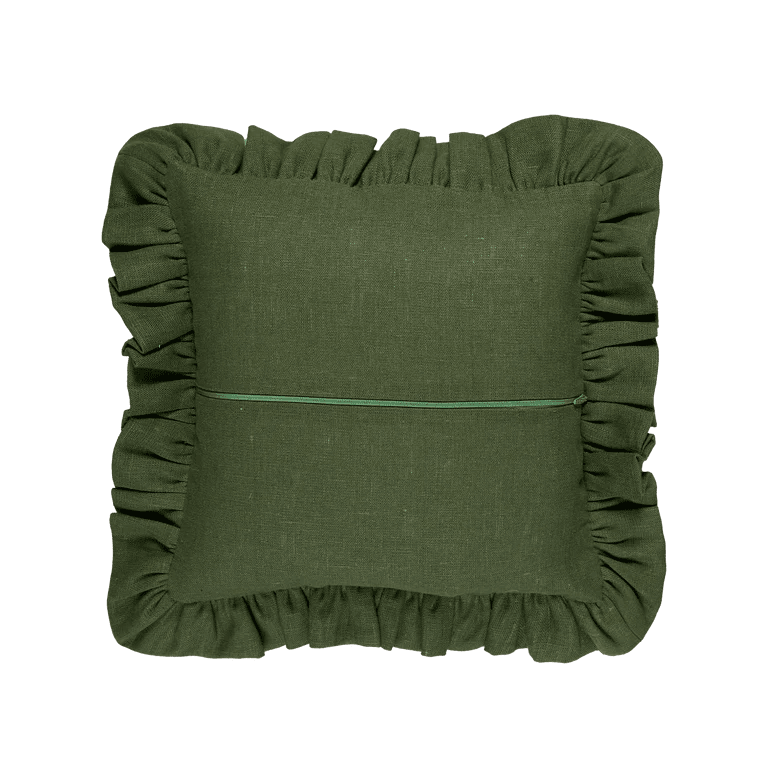 Diana Frill Cushion (Dark Green) - Bon Ton goods