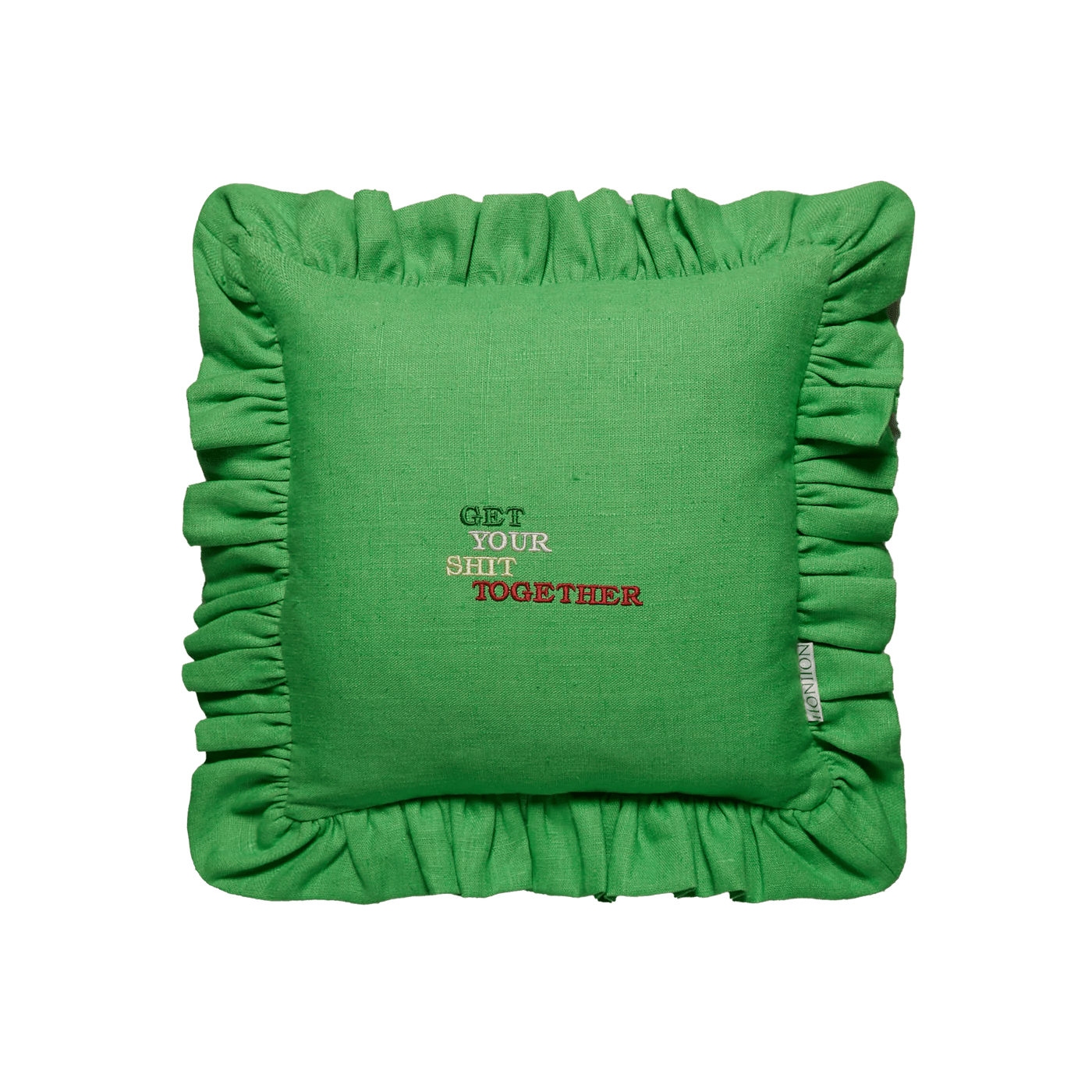 Diana Frill Cushion (Happy Green) - NojiNoji - Bon Ton goods