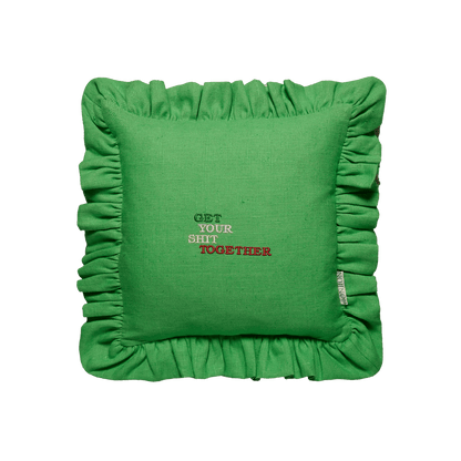 Diana Frill Cushion (Happy Green) - NojiNoji - Bon Ton goods
