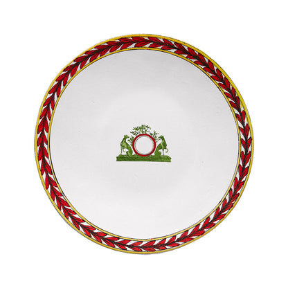 John Derian Dogs Coat of Arms Dinner Plate, set of 6 by Astier de Villatte, official product view
